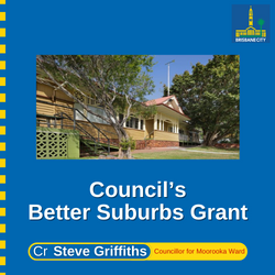 Council’s Better Suburbs Grant – Community Support Category